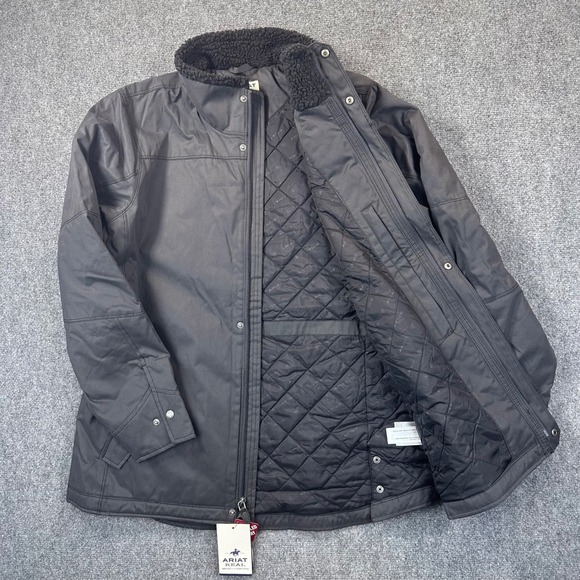 Ariat Jackets & Blazers - Ariat Black Quilted Insulated Jacket with Sherpa Collar